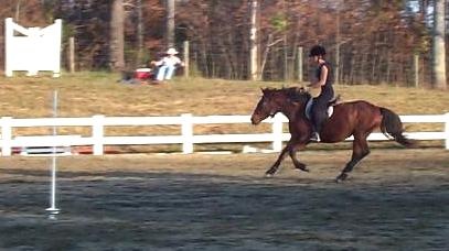 Kim rding Bode Miller at her second show